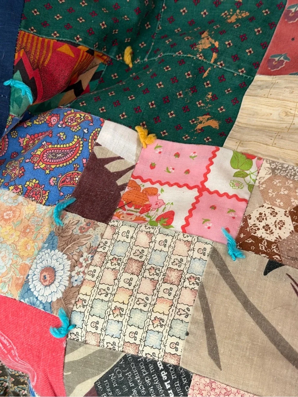 Beautiful Old Patchwork Quilt Large